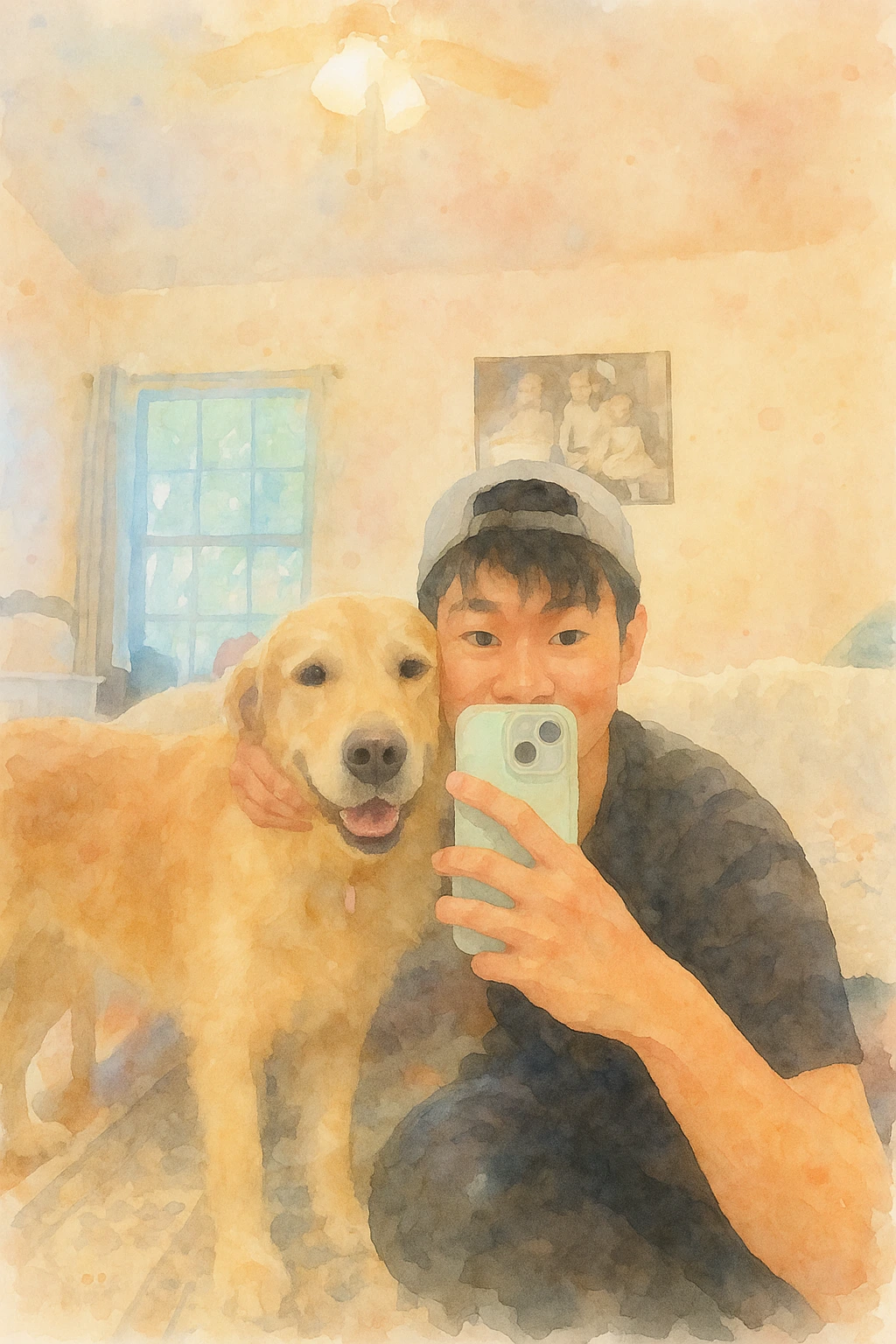 Example of our AI-generated pet portrait in Renaissance style