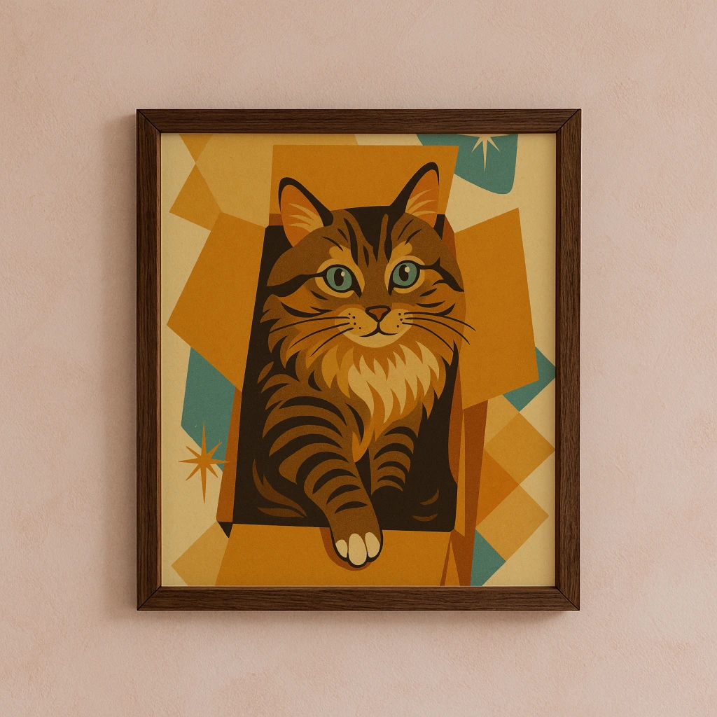 Modern style pet portrait example